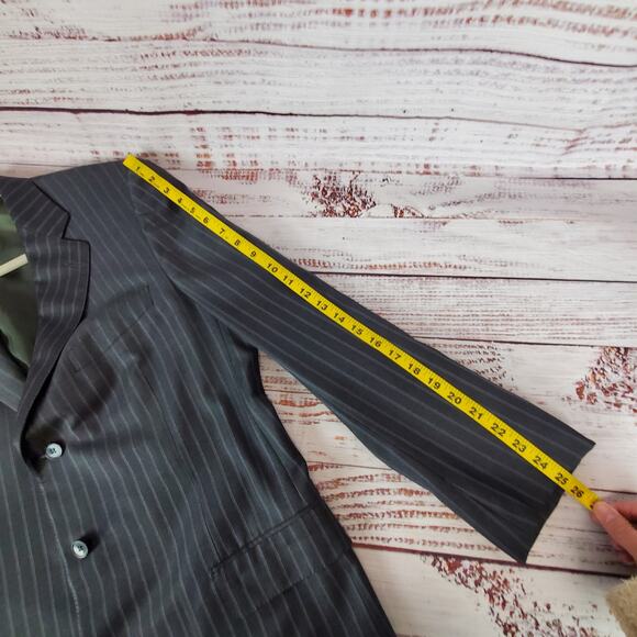 Ermenegildo Zegna Trofeo Gray Suit Jacket 54R EU 44 US XL Wool Sport Coat Italy - Picture 14 of 15